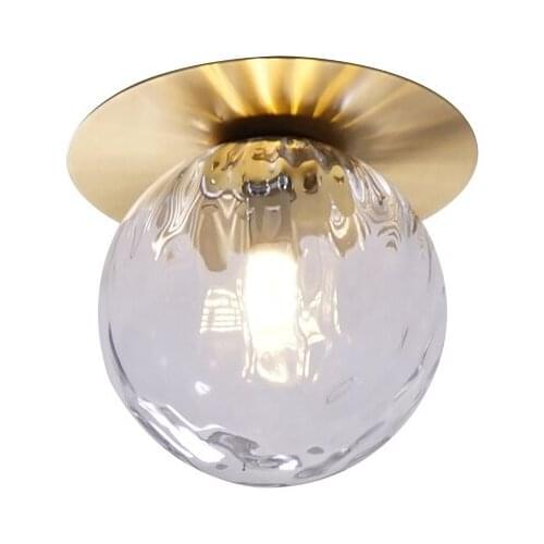 Nordic modern minimalist round glass ball ceiling lamp aisle corridor lights creative entrance hall entrance ceiling lamp WF1019
