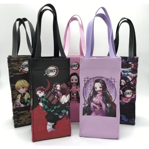 Cartoon Handbag Ghost Blade PU Kettle Bag Thermos Bottle Umbrella Bag Waterproof Outdoor Handbag