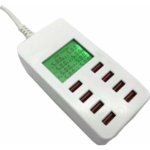 8 Port Smart AC USB Wall Charger LED iPad iPhone Android Tablet 5V/8A40W EU US UK AU plug