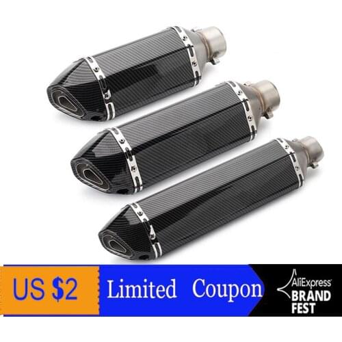 DUPANQ Motorcycle ATV Acrapovich Exhaust Muffler Pipe 470mm Long Type For DB Killer Slip on Universal TMAX530 500 CB400 CF400