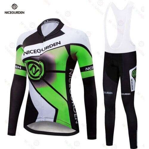 Cycling team womens long-sleeved, quick-drying, comfortable and breathable outdoor sportswear womens cycling clothes bib suit
