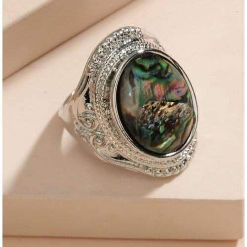 Vintage Crystal for Aesthetic Women Rings Punk Gothic Couple with Stone Stainless Steel Fashion Cool Stuff Korean Style Jewelry