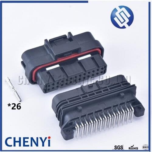 1 Set Tyco AMP 26 Pin 1.0mm two row SUPER SEAL sealed female male pin PCB connector computer ECU auto plug 6473711-1 1473712-1