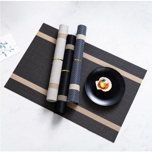 1pc Placemat Table Decor Pad Washable PVC Table Mat Stain-Resistant Dining Disc Bowl Coaster Non-slip