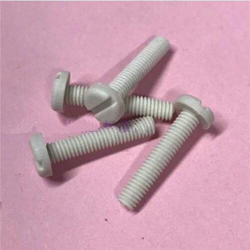 10pcs M3 PPS material Slotted Pan head plastic screws Round head One word screw Polyphenylene sulfide bolt 6mm-10mm Length