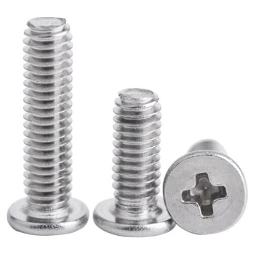 20pcs screw Cross flat head machine wire Thin flat head carbon steel machine screw Large flat head screw CM2M2.5--M6