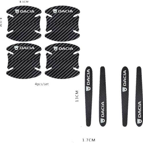 4Pcs Car door Handle Protection Film car Sticker For Dacia Duster Logan Sandero 2 Mcv Sandero Car accessories Car Styling