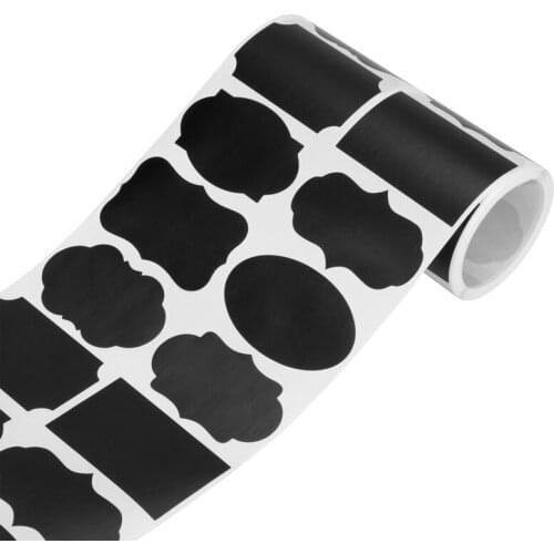 250pcs 5.5x3.5cm Waterproof Chalkboard Kitchen Spice Label Stickers Home Jars Bottles Tags Organize Blackboard Roll Stickers