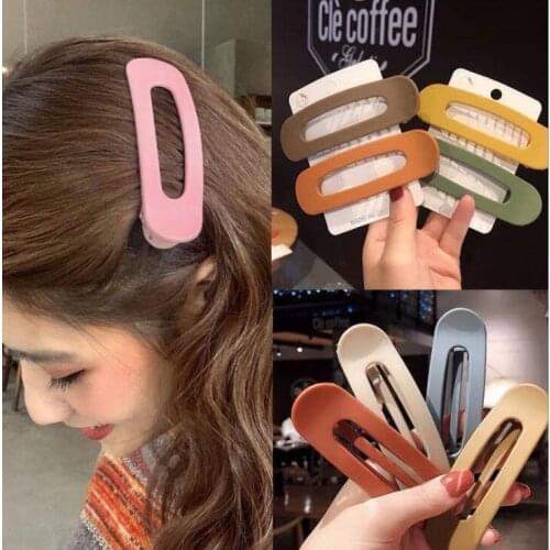 Acrylic resin hair clips Women Geometric Striped Hairpin Barrettes Girl Hair Accessories