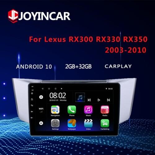 9" Android 10.1 2 Din Car radio Multimedia Player For Lexus RX300 RX330 RX350 2003-2010 Carplay Head Unit With Frame Autoradio