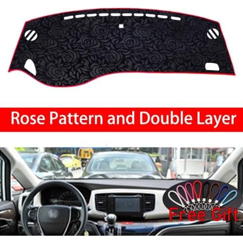 Rose Pattern For Honda odyssey 2015 2016 2017 2018 Dashboard Cover Car Stickers Car Decoration Car Accessories Interior Decals