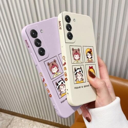 Girl With Frame Phone Case For Samsung Galaxy S21 S20 FE S10 Note 20 10 Ultra Plus A72 A52 A42 A32 A71 A51 A41 A31 A21S Cover