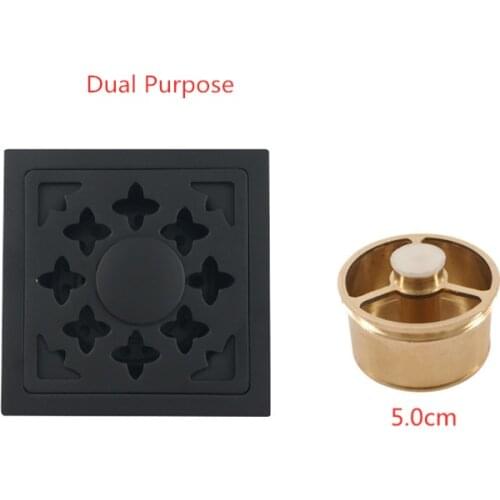 Black Stainless Steel Floor Drain Waste Grates Bathroom Shower Drain Floor Drain Simple Washing Machine Drain