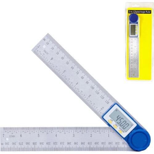 Digital Protractor 200mm 7 Inch Digital Angle Finder Protractor Ruler Meter Inclinometer Goniometer Level Electronic Angle Gauge