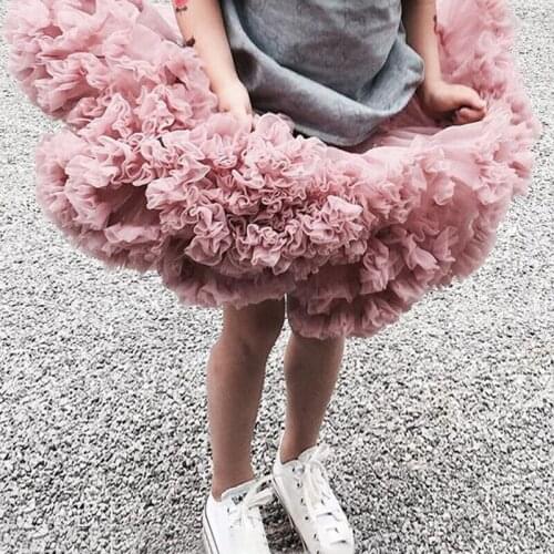 Baby Girls Tutu Skirt Bow Decoration Children Ballet Skirts For Party Princess Tulle Clothes Elastic Waist Mini Ball Gown