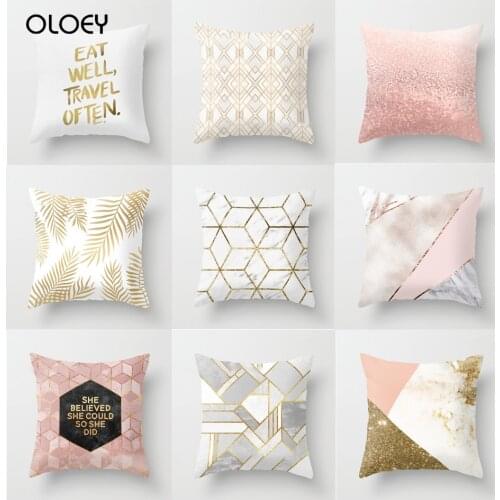 Geometric Minimalist English Alphabet Pattern Peach Skin Home Decoration Cushion Cover Sofa Cushion Cover Fashion