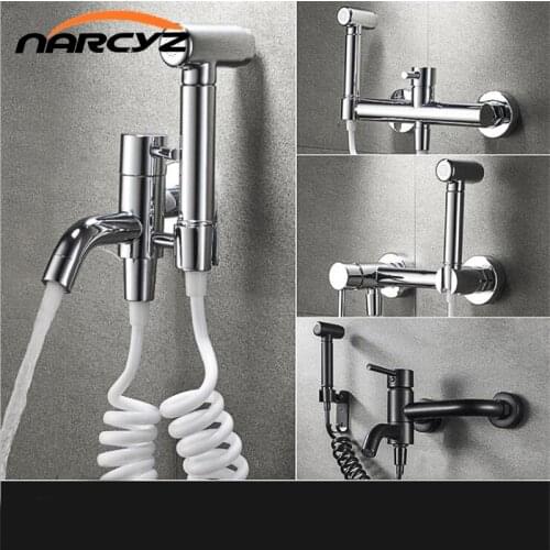 Chrome toilet Cleaning Spray gun Supercharged faucet Bathroom mop pool Hot and Cold companion washing machine spray gun XT560