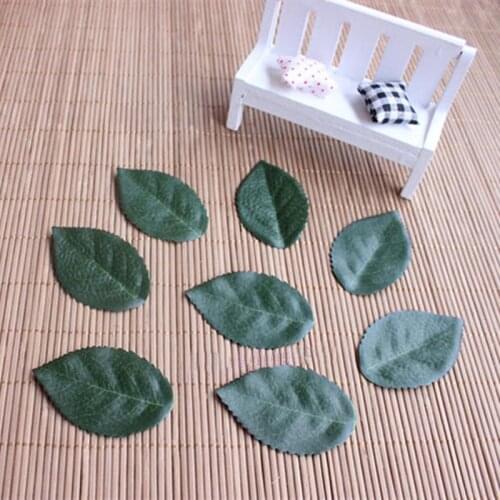 150PCS,6*3.8CM Fake Small Green Flower Leaf Artificial Silk Tree Leaves,Road Lead Wedding Props,Christmas Decorations For Home