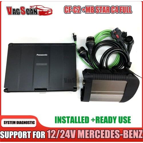 Quality Full Chip For MB Star C4 SD Connect software 06/2021 WIFI MB Star C4 Diagnosis Tools System For Car Truck 12V 24V