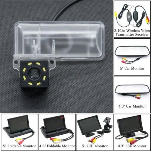 8LED Car Backup Rear View Camera For Subaru BRZ 2013 Outback 2015 Toyota GT86 FT86 Wireless 4.3" 5" Parking Mirror LCD Monitor
