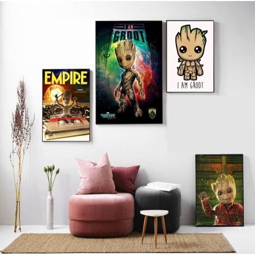 Groot Baby Movie Character Canvas Art Painting Posters And Prints For Living Room Wall Picture Home Decor No Framed Quadro