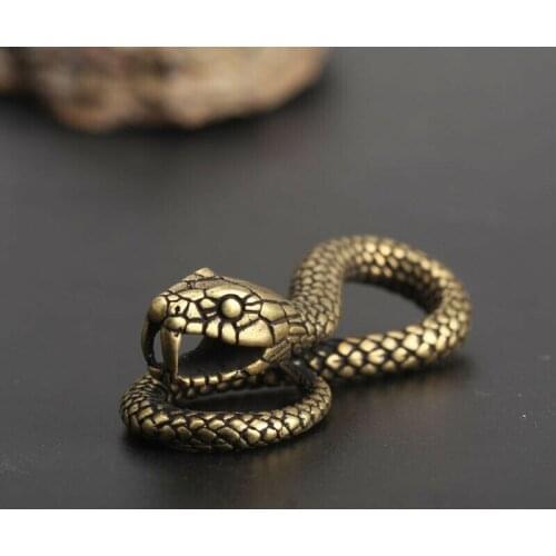 Chinese Collection Asian Antiques Zodiac Disk snak Exquisite Key buckle Pendant