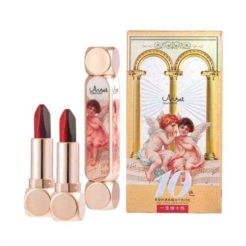 Anger Magical Lipstick One For 10 Colors Matte Whitening Moisturizing Long-lasting Non-stick Cup Waterproof Lip Makeup TSLM1