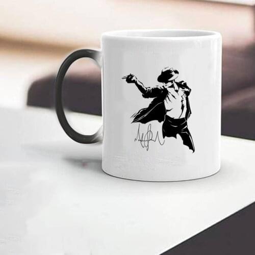 Michael Jackson Dancing Mug Friends Birthday Gifts Color Changing Magic Ceramic Creative Coffee Mugs Tea Cups