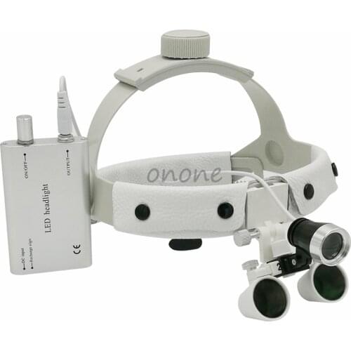 2.5X Medical Led Light Loupe Head Lamp Adjustable Doctors Surgery Magnifier