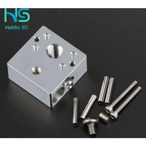 Haldis 3D Red Lizard Hotend Heating Block Replacement Component Precision Aluminium copper plating