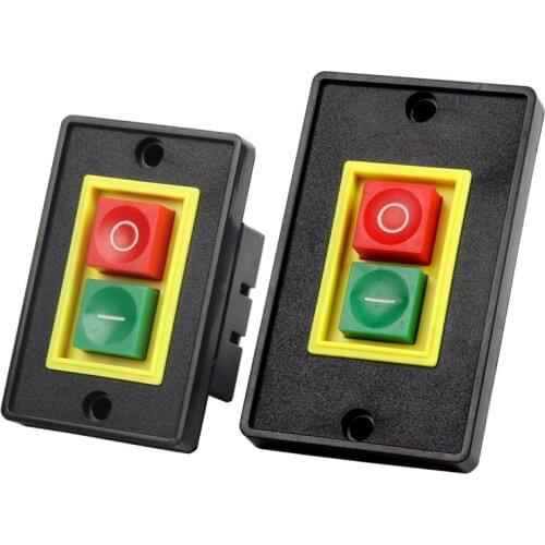 Bench drill motor control switch stop start switch to seize button switch size of 380 v