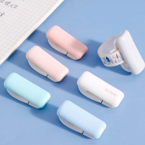 Morandi Color Masking Tape Cutter Mini Portable Dispenser For 6-30mm Paper Washi Tapes Stickers Journal Tool Diy Diary Album