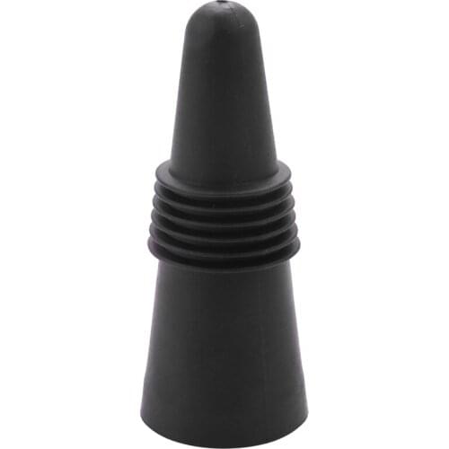 Wine Stoppers (Set of 5), Silicone Wine Bottle Stopper and Beverage Bottle Stoppers, Black
