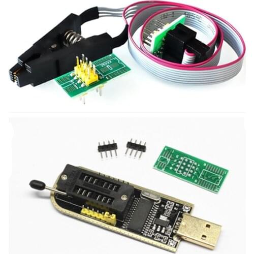 SOIC8 SOP8 Test Clip For EEPROM 93CXX / 25CXX / 24CXX + CH341A 24 25 Series EEPROM Flash BIOS USB Programmer Module