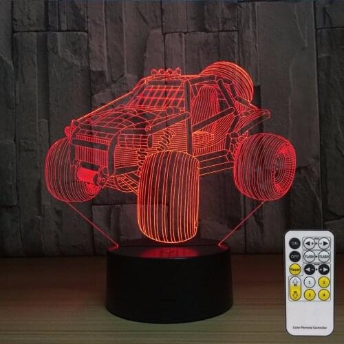 Off-Road Vehicle Decoration 7 Colors Change with Remote Baby Night Light Beside Lamp Childrens Lights As a Birthday Party Gift