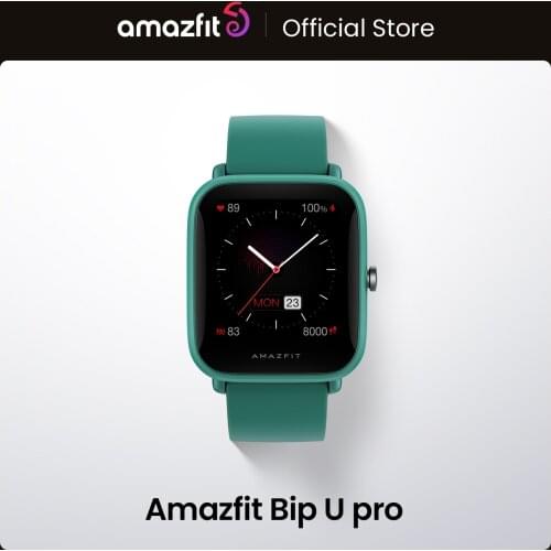 NEW 2021 Amazfit Bip U Pro GPS Smartwatch Color Screen 31g 5ATM Water-resistance 60+ Sports Mode Smart Watch for Android IOS