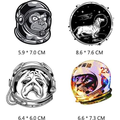 Space Stickers for Laptop Car Matt Astronaut Dogs Monkeys Cats Decals Waterproof Vinyl Pitcher Suitacase Fridge Skateb JDM JEEP