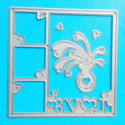 YLCD868 Flower Frame Metal Cutting Dies For Scrapbooking Stencils DIY Album Cards Decoration Embossing Folder Craft Die Cutter