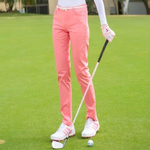 Women Golf Pants Summer Slim High Waist Trousers Lightweight Thin Outdoor Pant Sport Golfs Apparel D0674