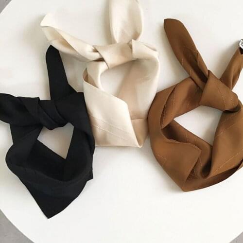 Women Scarf 2020 Early Spring Twill Embroidered Silk Small Square Scarf