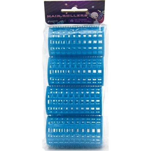 35mm 4pcs/set Light Blue Hair Rollers with Pins PE Home-use Cogs Curlers Salon Prefessional HairStyling Tools