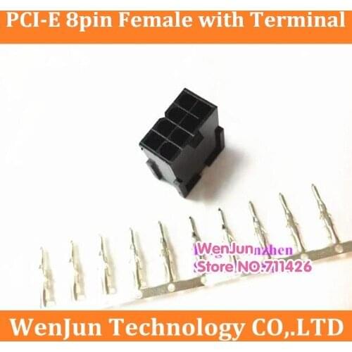 5557 GPU PCI-E 8pin Female Connector with 8000pcs terminal pins 5559 Housing Plastic Shell for PC computer graphics card