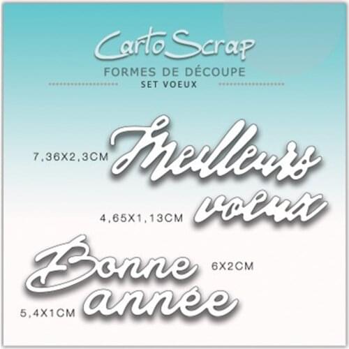 CH 2021 New Arrival Voeux Metal cutting dies stencil Greeting Card Decoration DIY Scrapbooking Scrapbook Paper Photo Album