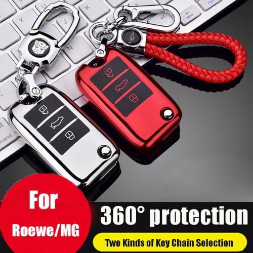 ZOBIG car key cover case for Roewe RX5 2017 year for MG ZS 3button key case cover
