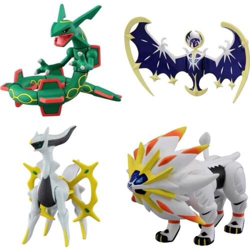 Pokemon Figure Doll Arceus Solgaleo Lunala Rayquaza Collection Pikachu Cartoon Pokémon Series Anime Model Toys Kid Birthday Gift