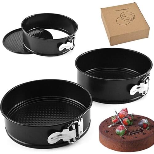 4/7/9Inch Cake Pan Bakeware Round Non-Stick Metal Cake Mold Removable Bottom Carbon Steel Cake Mould Pastry Baking Tools ForOven