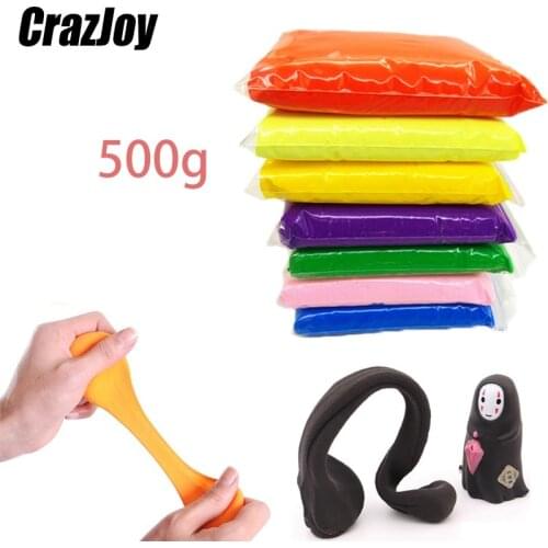 500g Mega Polymer Clay Super Light Soft Modeling Diy Children For Fluffy Putty Cloud Slime Plasticine Polymer Kid Antistress Toy