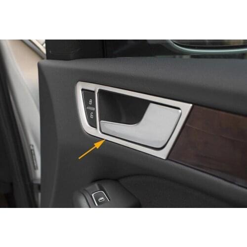 Chromed 4PCS Interior Door Handle Cover Bowl Protector Trim For Audi Q5 2008-2013 2014 2015
