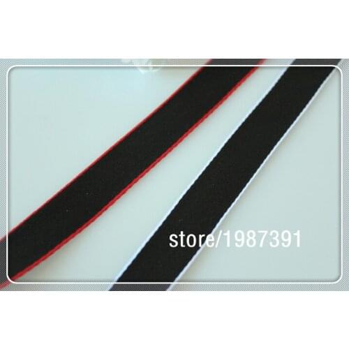 10yards/lots Christmas Ribbons 2cm white and red side stripe pattern for clothes bags and shoes accessory LS-9702