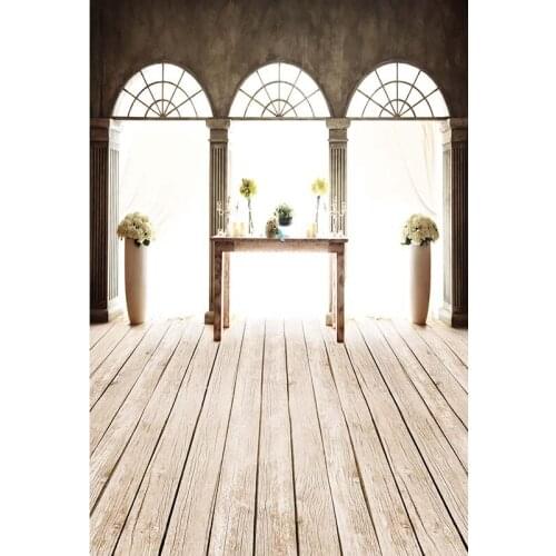 MEHOFOTO Vinyl Photography Background Vintage Castle Window Flower Computer Printed Wedding Backdrops for Photo Studio CM-6612